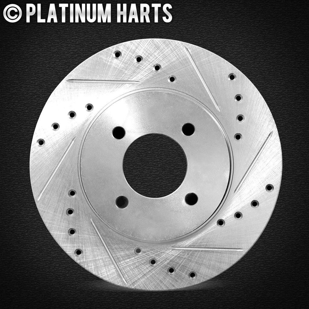 Platinum Drill/Slot Disc Brake Rotors and Heavy Duty Pad K3633
