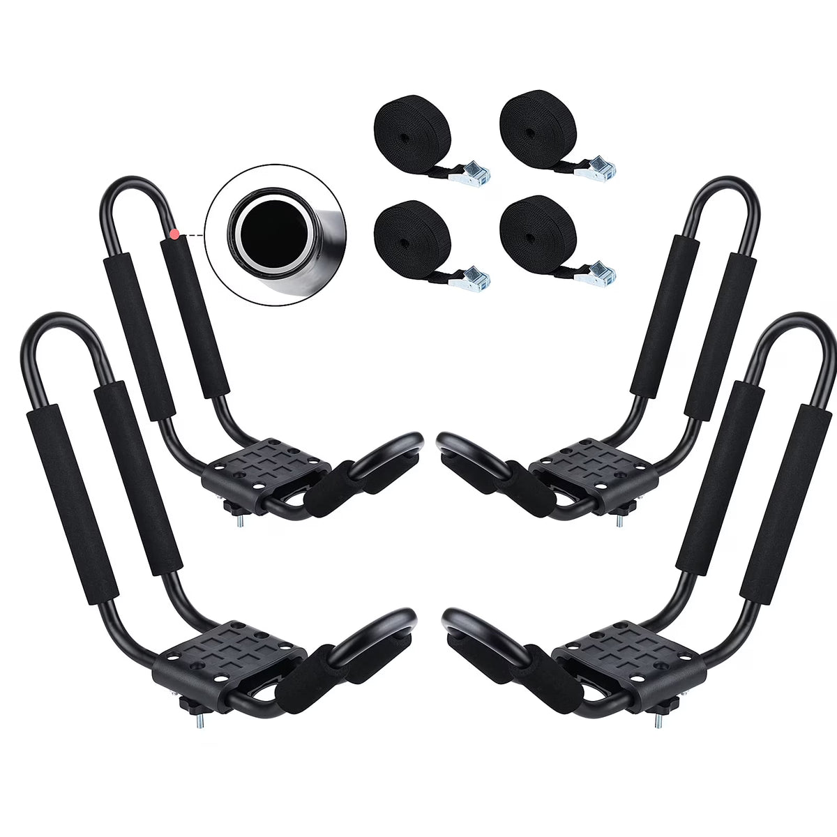 Kayak Roof Rack with 4 Ropes T59573