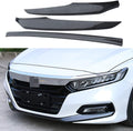3PCS ABS Front Grille Cover Moulding Trim Front Bumper Lip (carbon fiber) Pack of 2 T74803