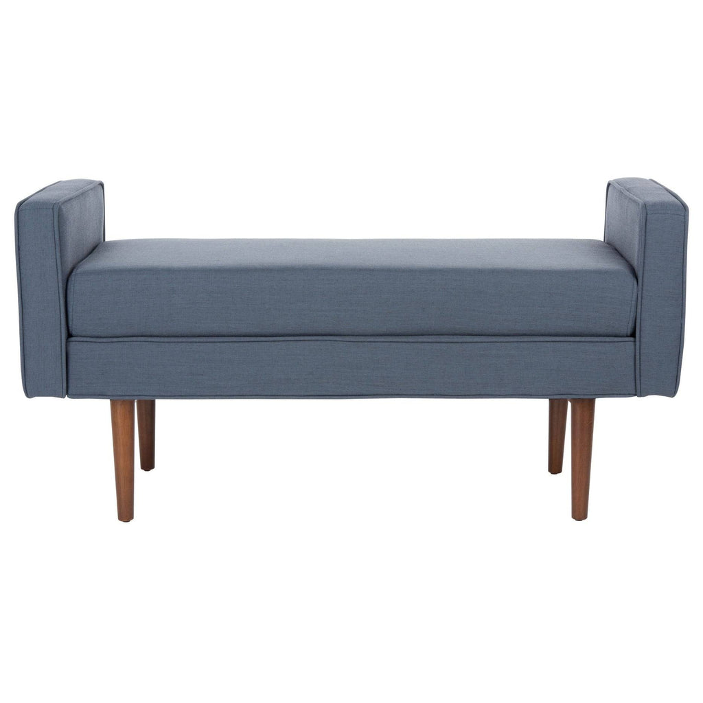 Light Brown/Walnut Midcentury Bench S641