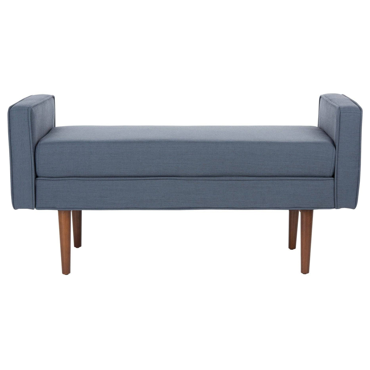 Light Brown/Walnut Midcentury Bench S641