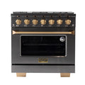 36 5.2 cu. ft. Propane Gas Range in Titanium Stainless Steel X342