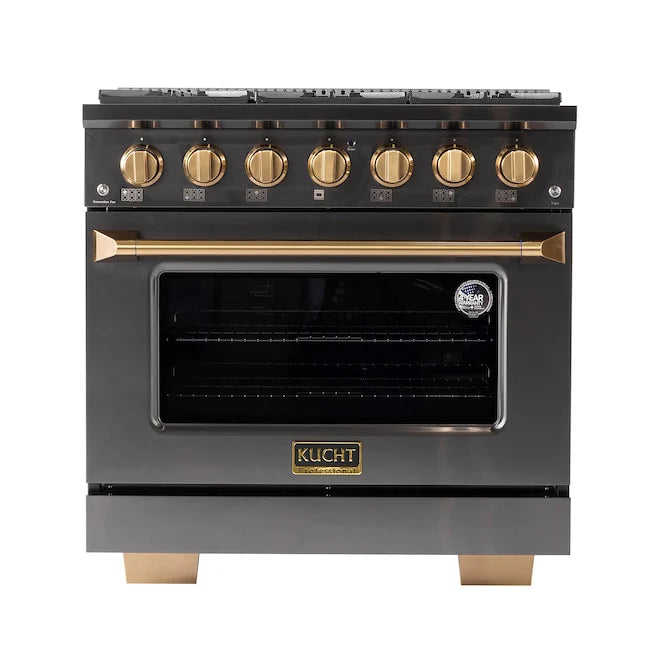 36 5.2 cu. ft. Propane Gas Range in Titanium Stainless Steel X342