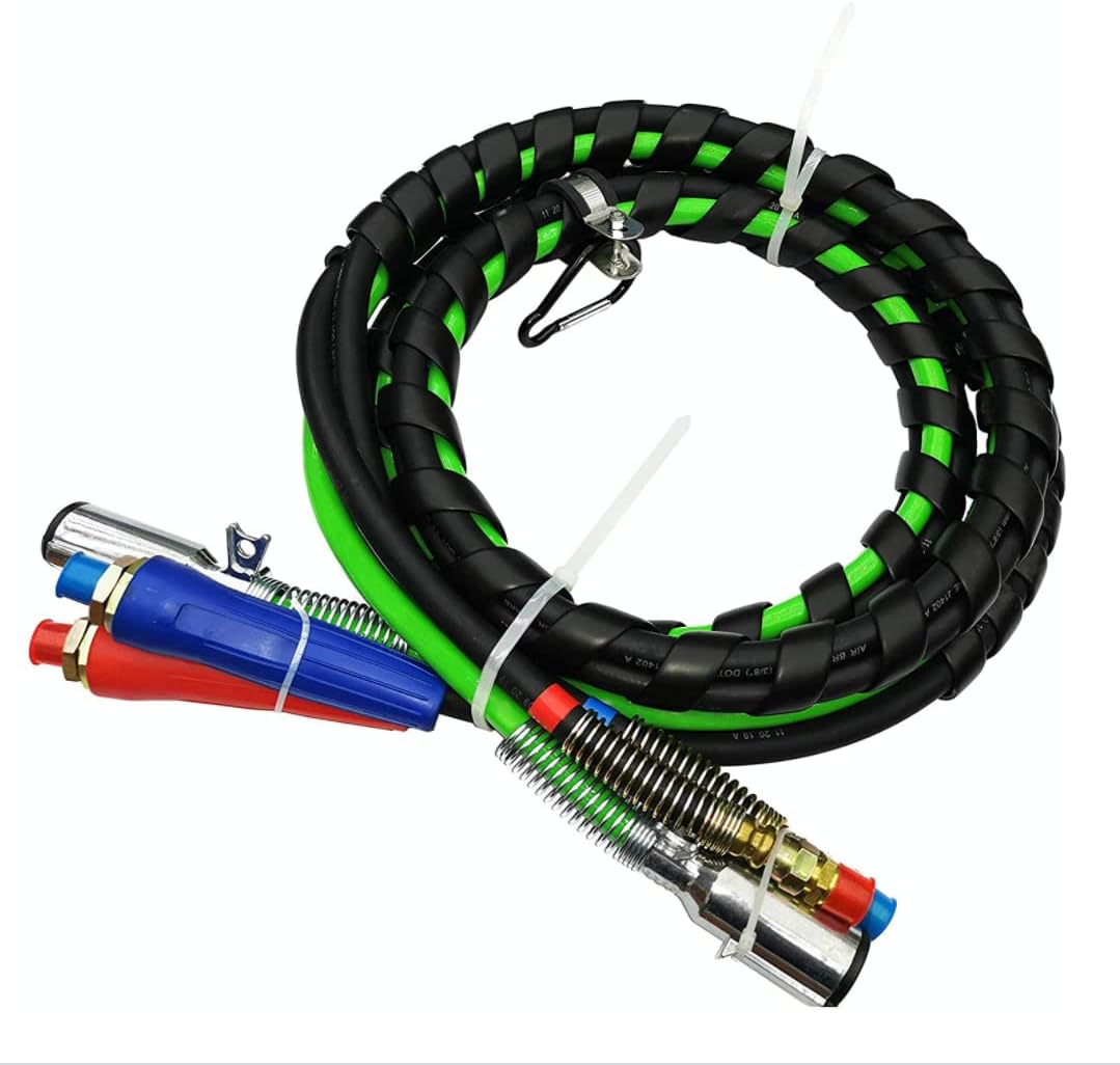 12 Ft 3-in-1 Air Line Hose Assemblies for Semi Truck Tractor Trailer V651482