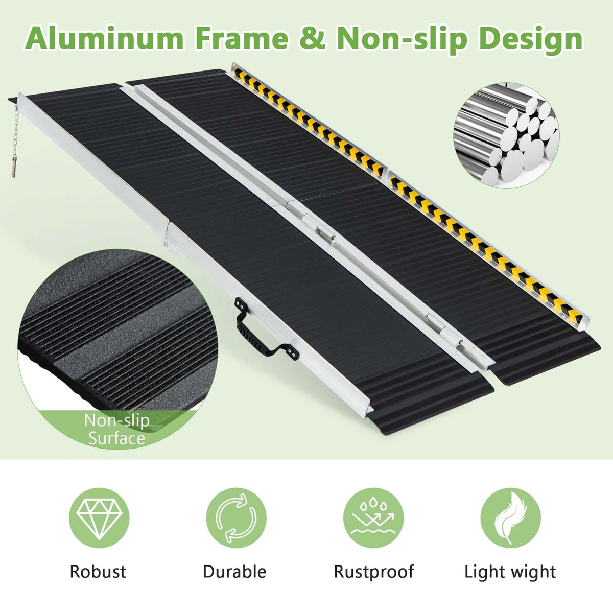 Portable Aluminum Wheelchair Ramp 6 FT R17246