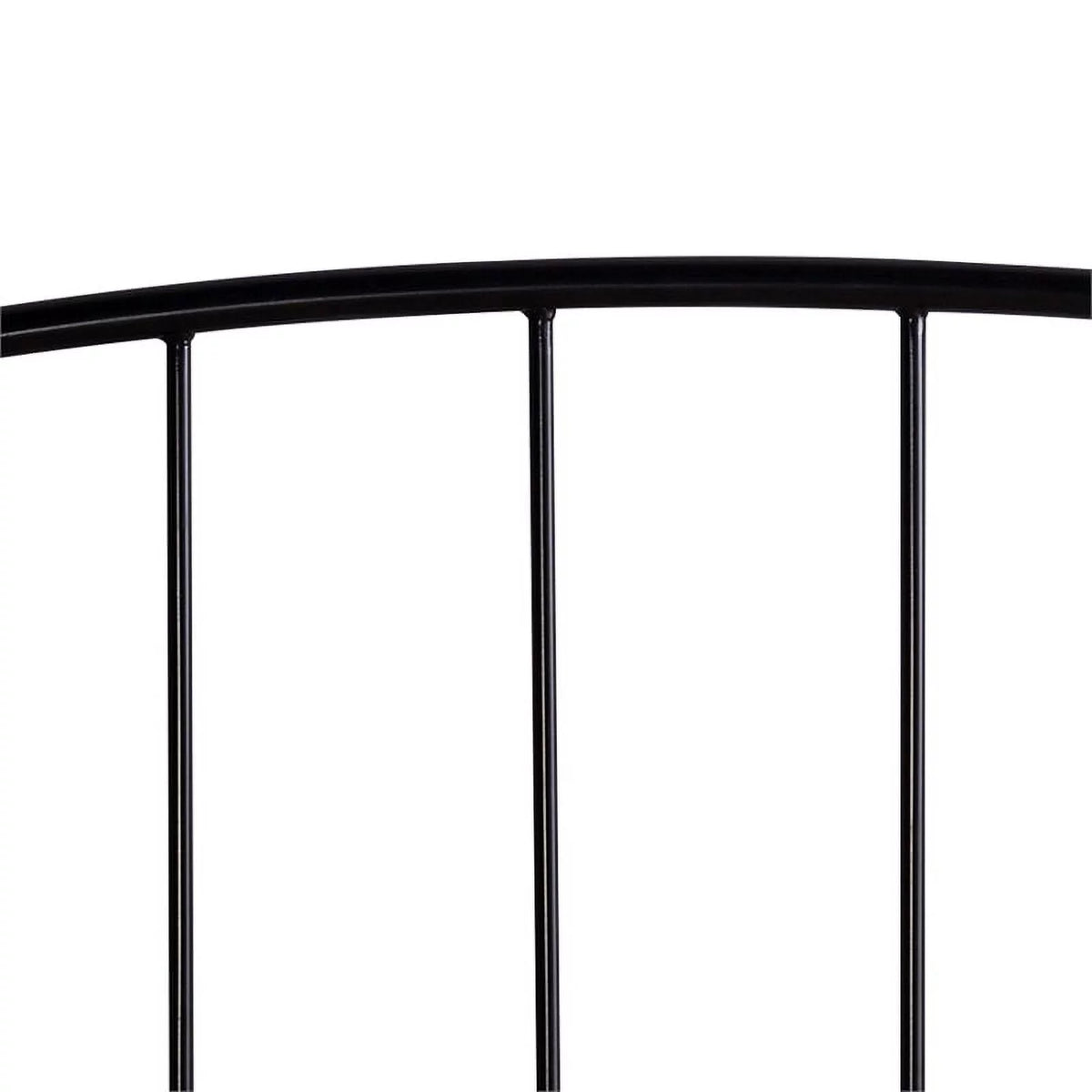 Metal Full Bed with Arched Spindle Design Black S65904