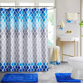 Chocolate Brown Leaf Print Bathroom Rugs, Shower Curtain and Towel Set O356107