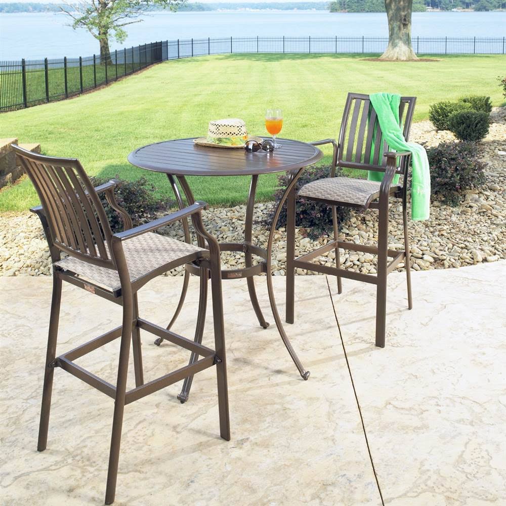 3-Piece Slatted Pub Table Set R7773