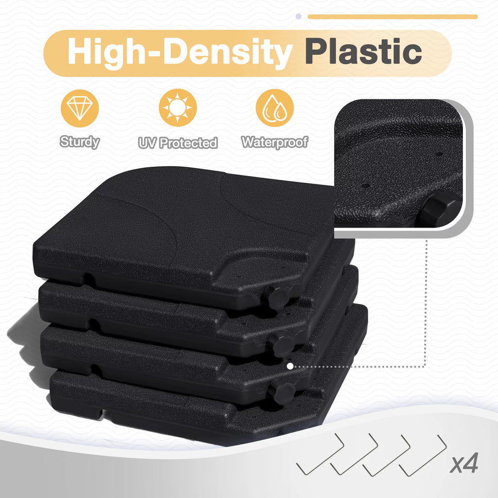 Square Shaped Water or Sand Filled Umbrella Base with U Locking D678