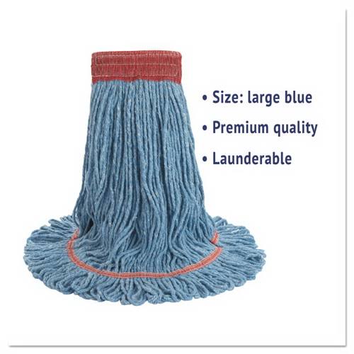 Blue Microfiber Tube Wet Mops, 15 x 2, 12/Carton E248167