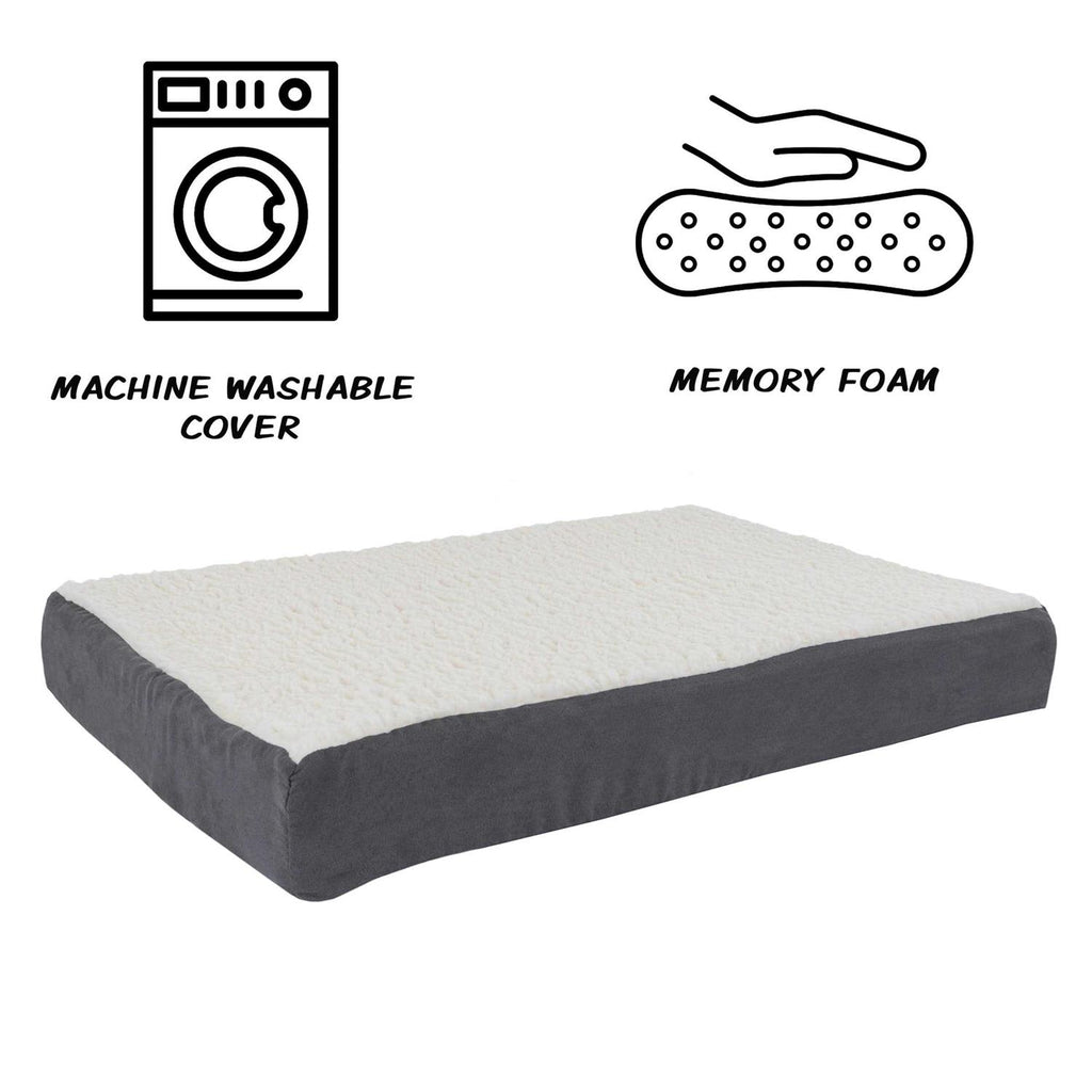 Sherpa Dog Bed with Memory Foam Cover H691993