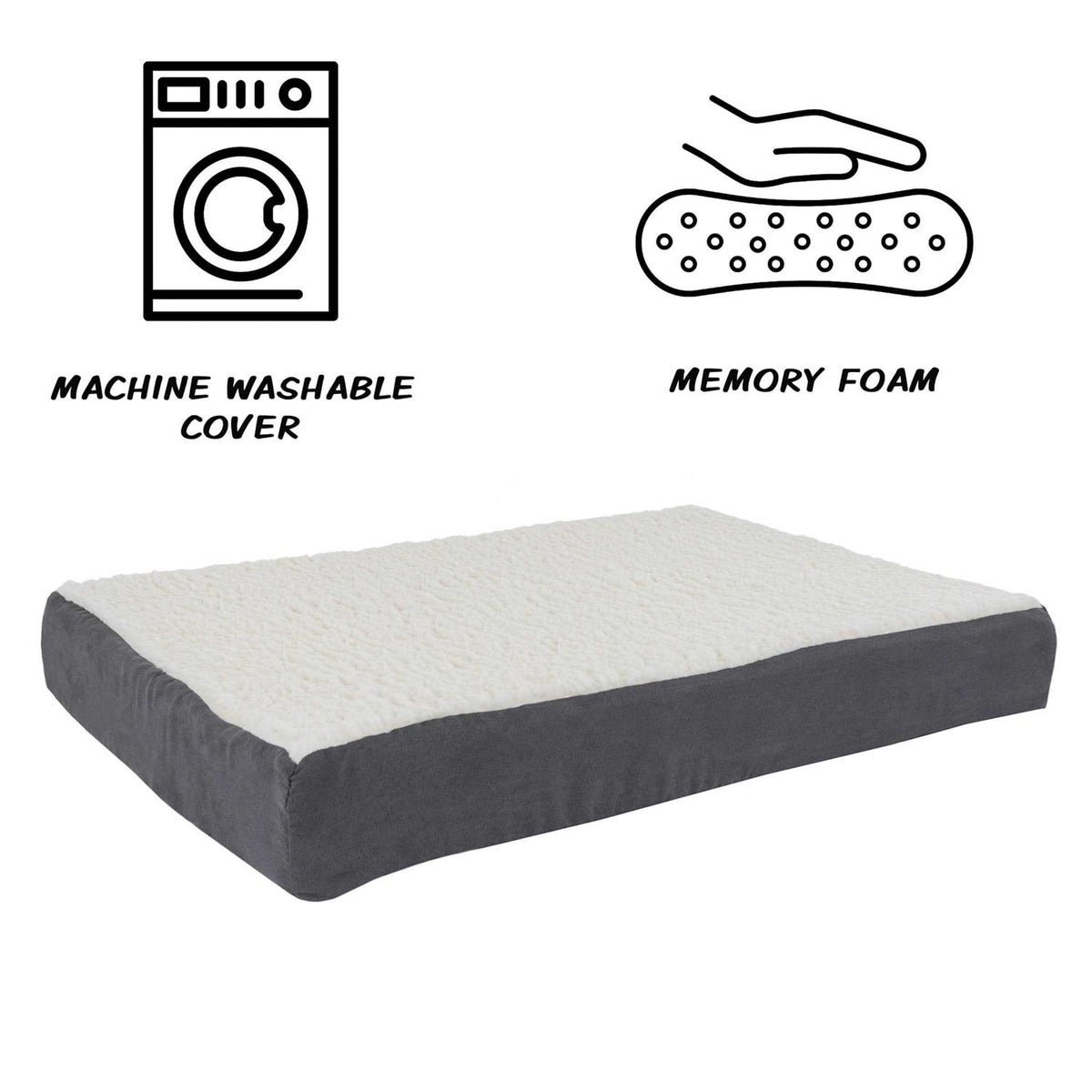 Sherpa Dog Bed with Memory Foam Cover H691993