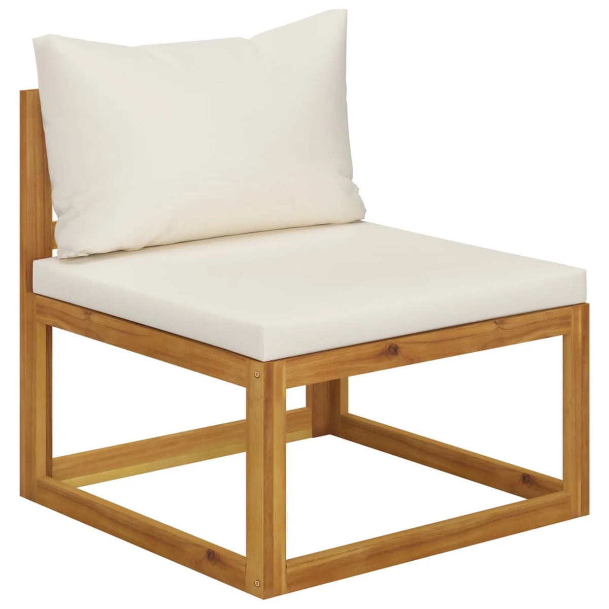 2 Piece Acacia Wood Patio Sofa Set with Cushion H14591