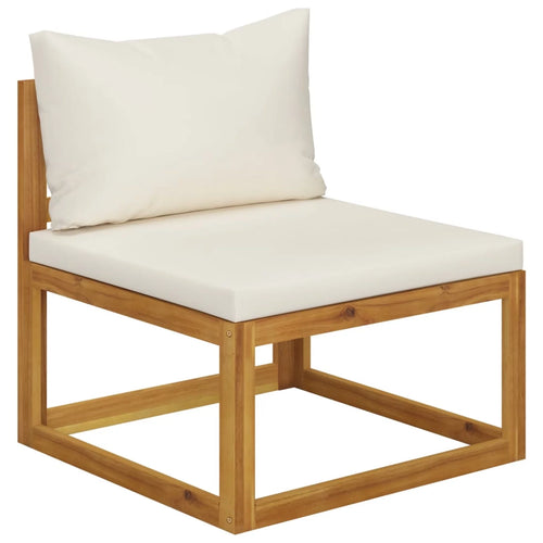 2 Piece Acacia Wood Patio Sofa Set with Cushion H14591