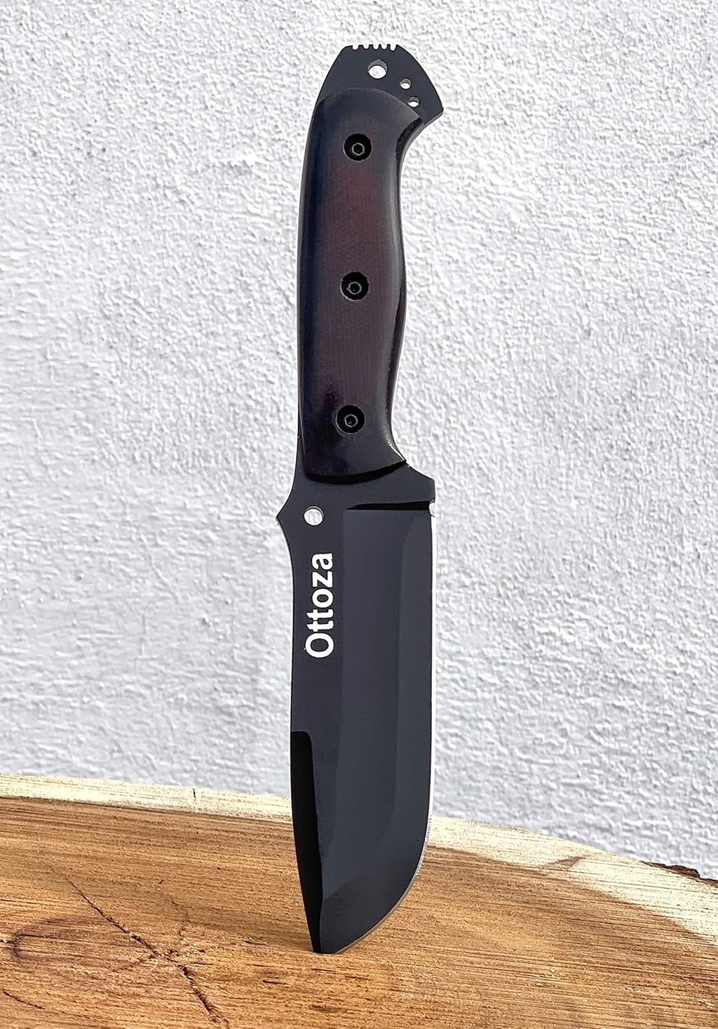 1095 Carbon Steel Bushcraft Knife with Sheath V9649