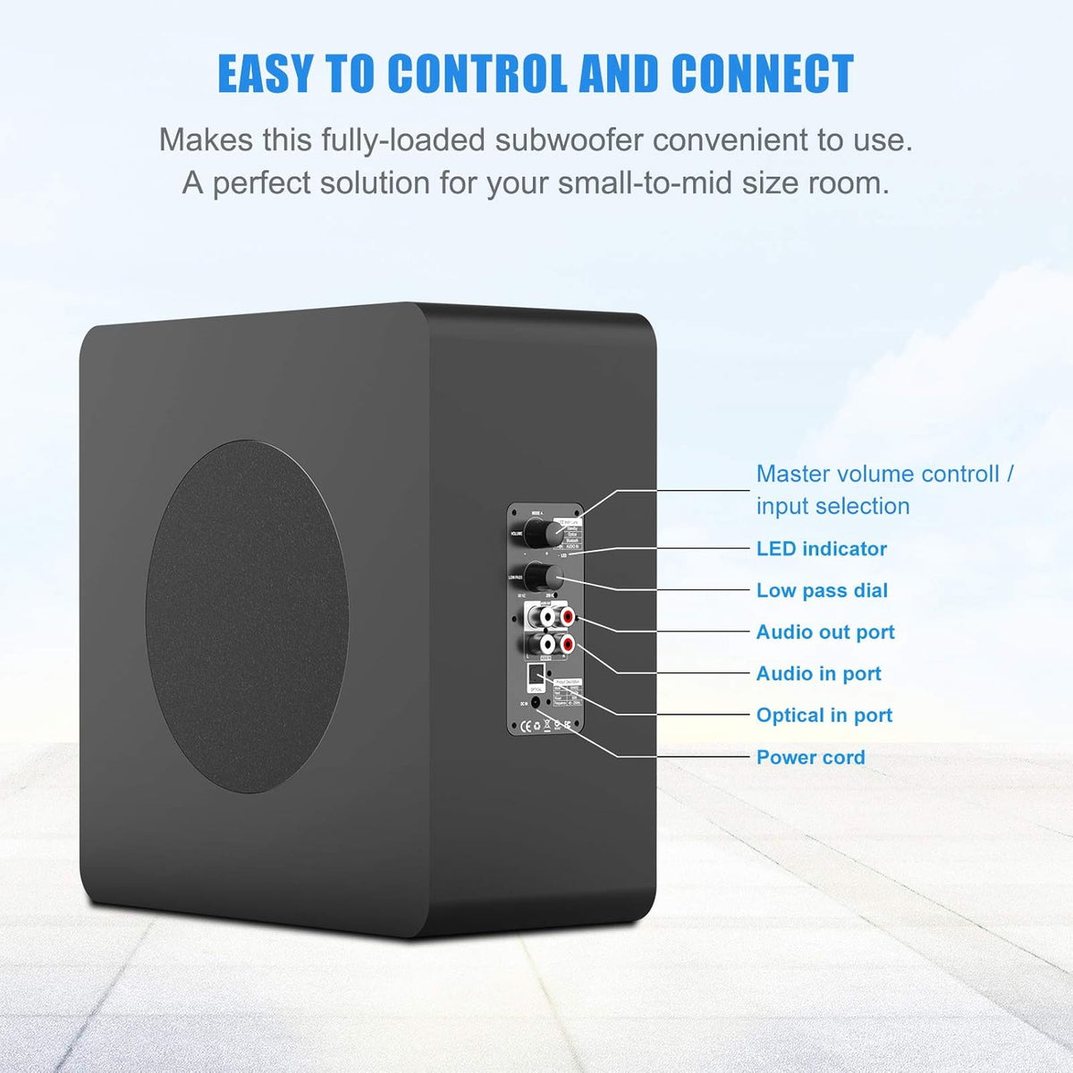 6.5'' Bluetooth Black Powered Subwoofer Q632976