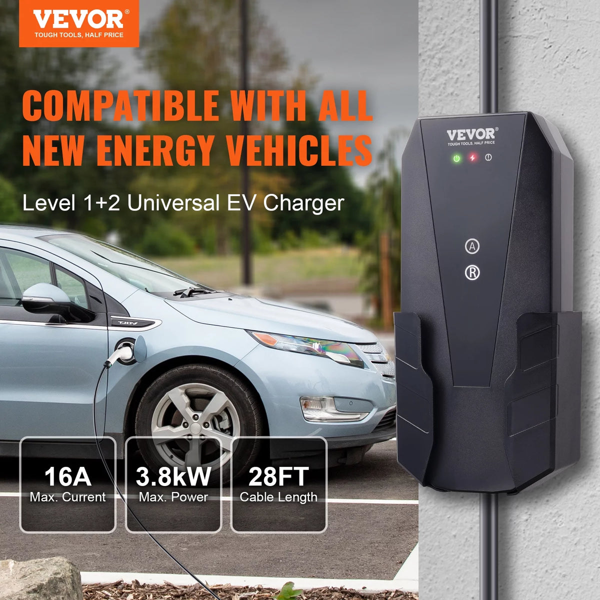 Portable EV Charger 16A 28 ft R103461