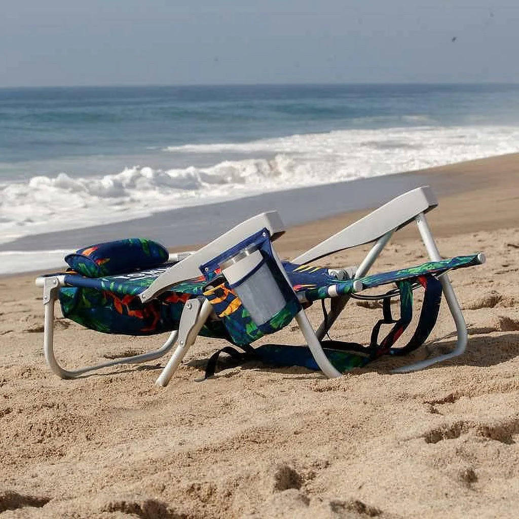 Dark Blue 2 Pack Backpack Beach Chair I139784