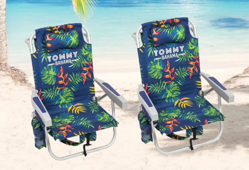 Dark Blue 2 Pack Backpack Beach Chair I139784