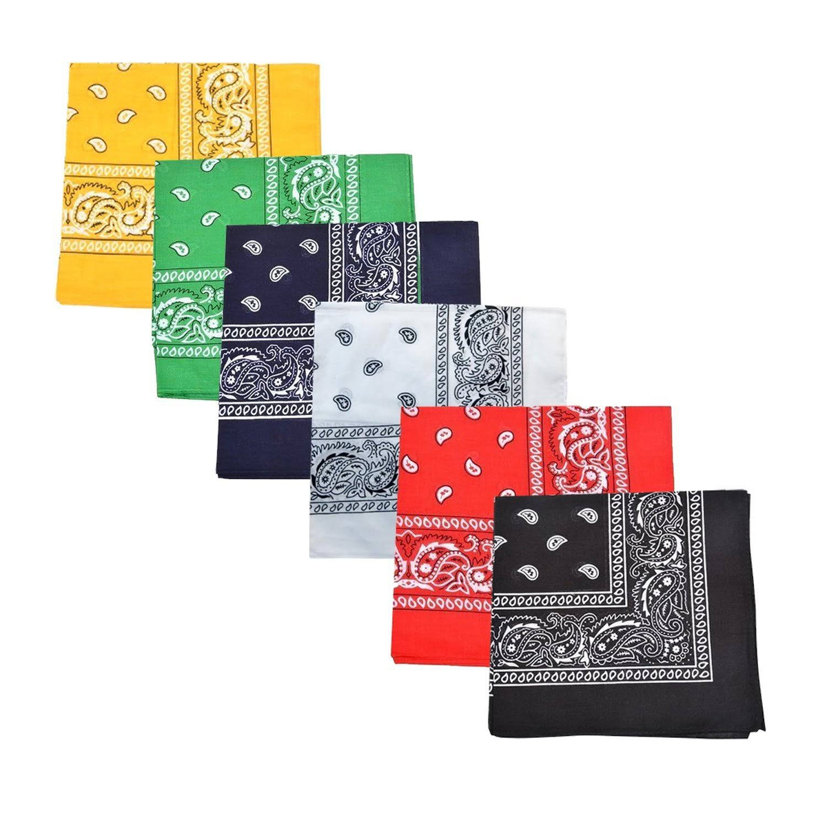 Red Paisley 100% Polyester Bandanas 50 Pack F780