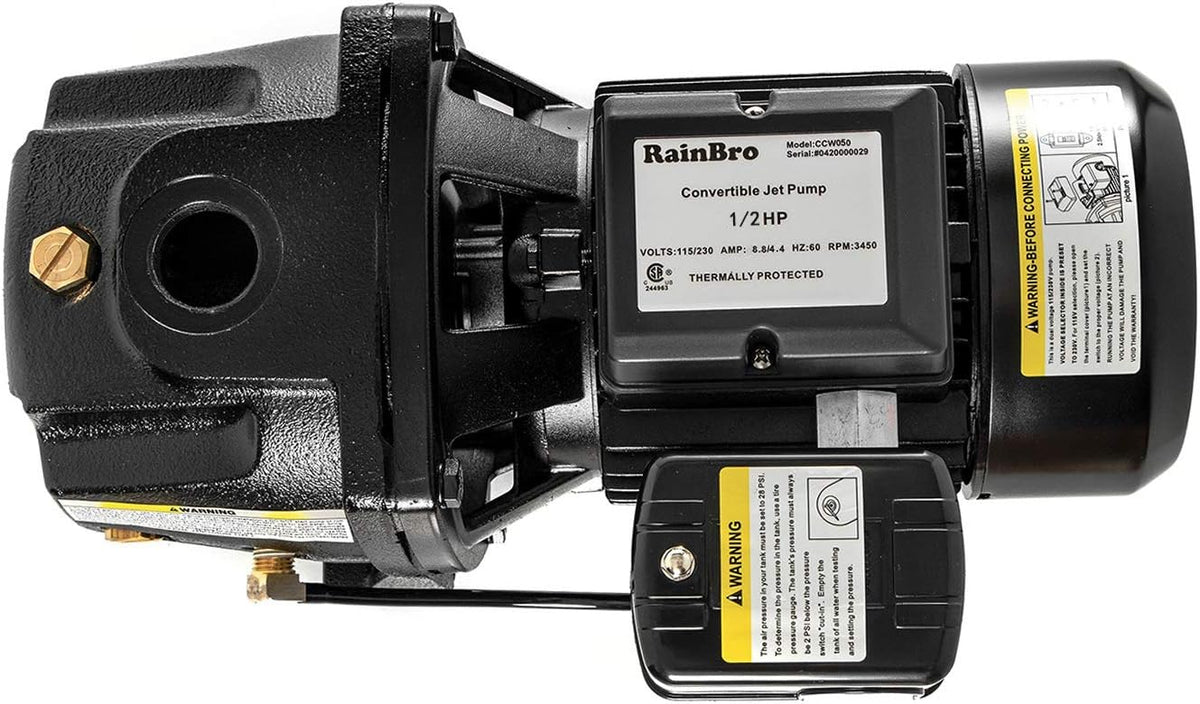 1/2 HP Cast Iron Convertible Jet Well Pump with Ejector Kit X3067