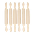 6 Pcs Wooden Rolling Pin Toy Playset D369