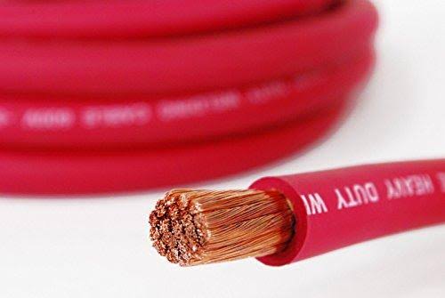 100 ft 2 Gauge Copper Wire Red N364608