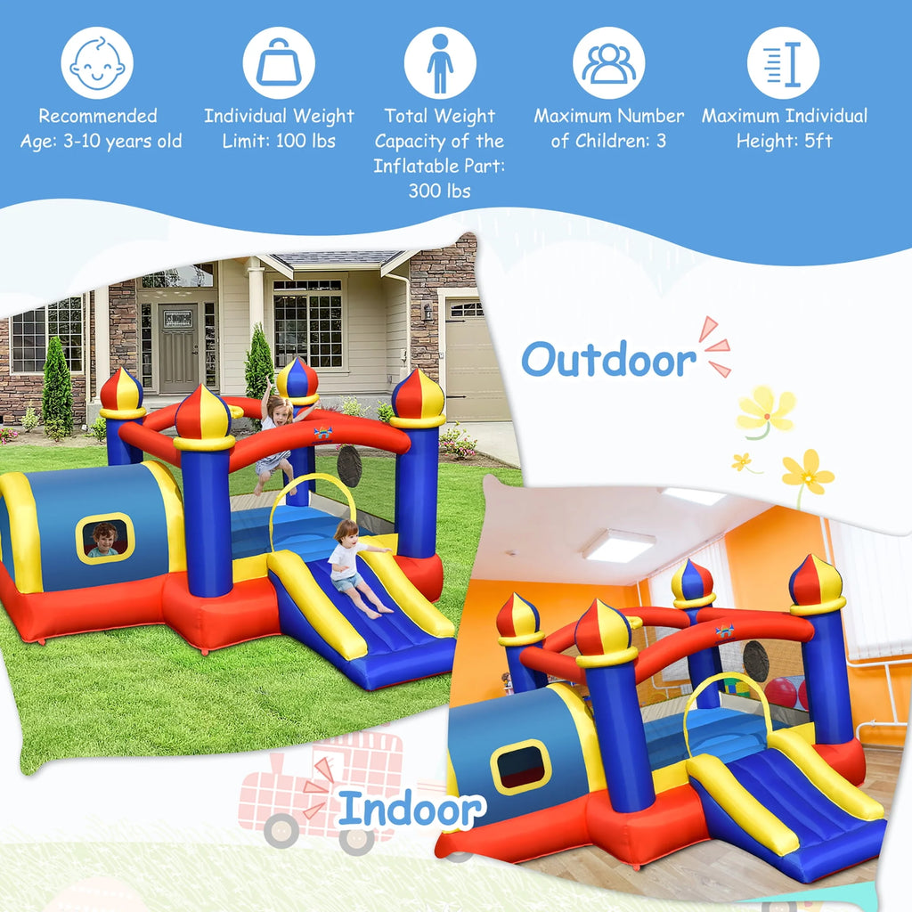 Inflatable Bounce House with Slide & Blower P86691