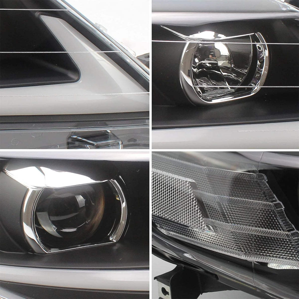 LED Projector Headlights with LED DRL & Halogen High Beam P4601