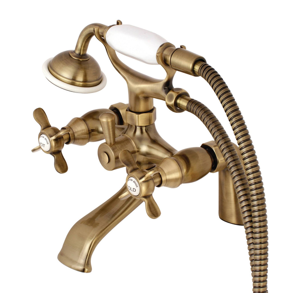 Antique Brass Clawfoot Tub Faucet with Hand Shower B9020