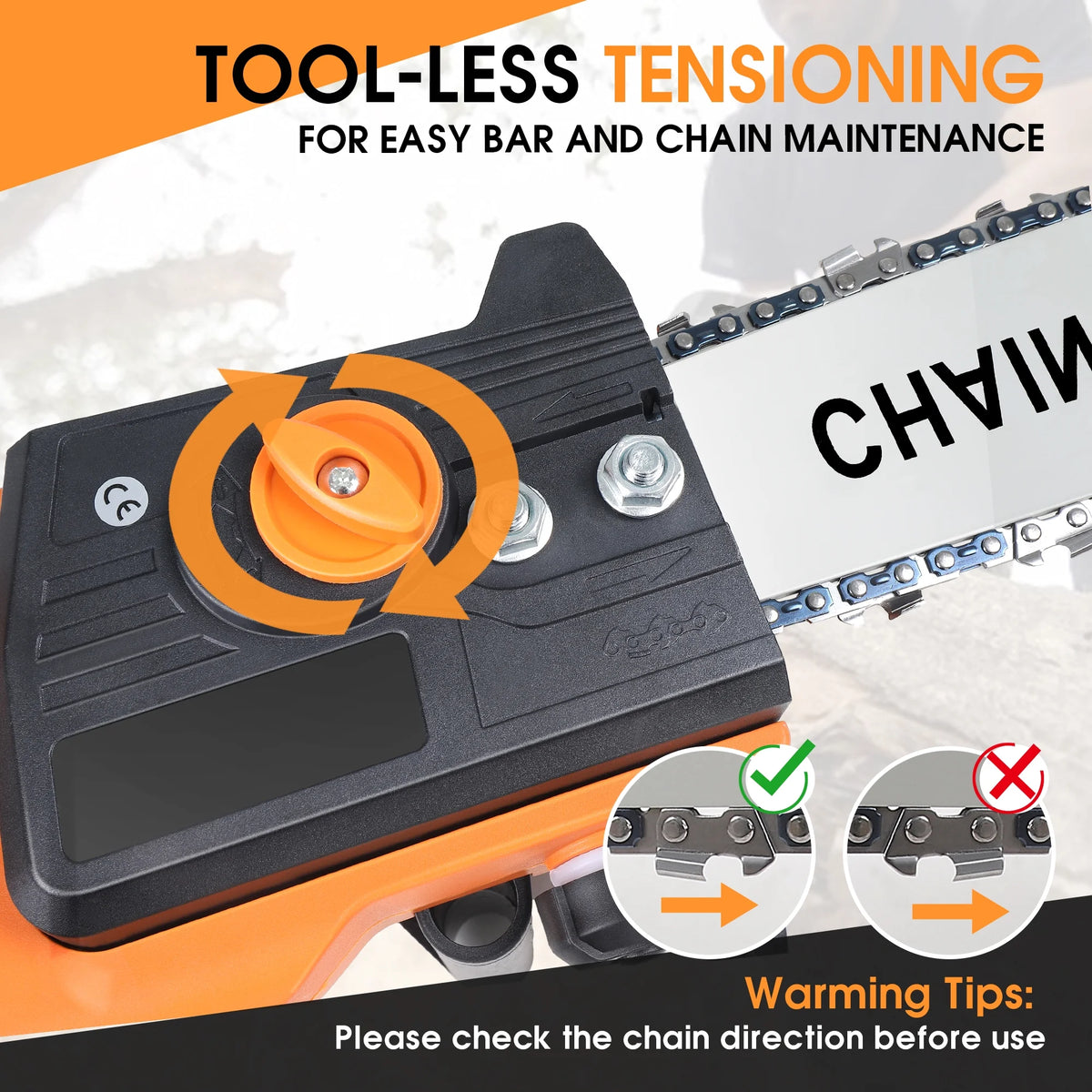 12 inch Cordless Electric Chainsaw with 2 Battery Q635323