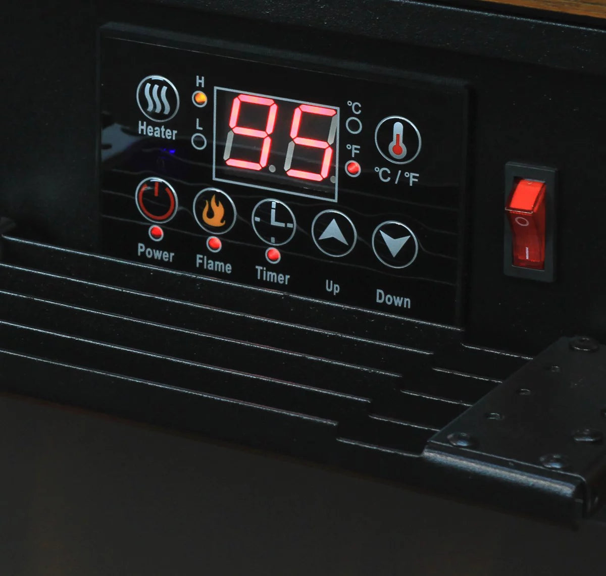 1500W Electric Fireplace Heater with Caster D137