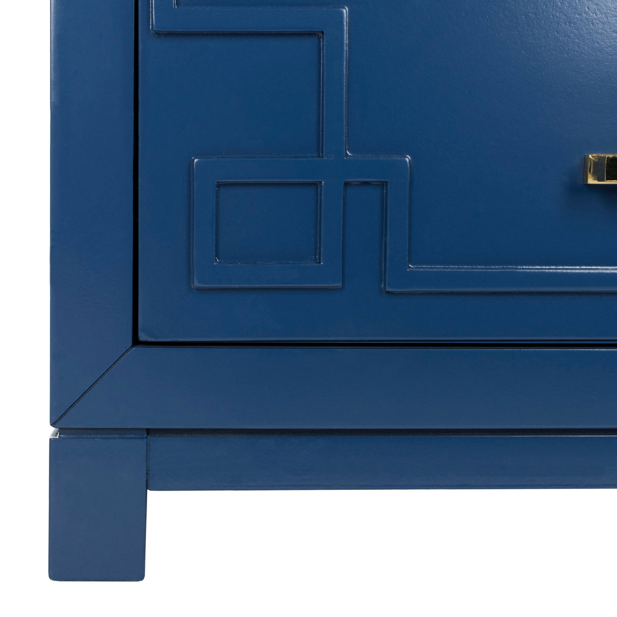 Blue/Gold 3 Drawer Chest L9362
