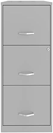 3 Drawer Vertical Metal File Cabinet with Lock Pearl White I9841