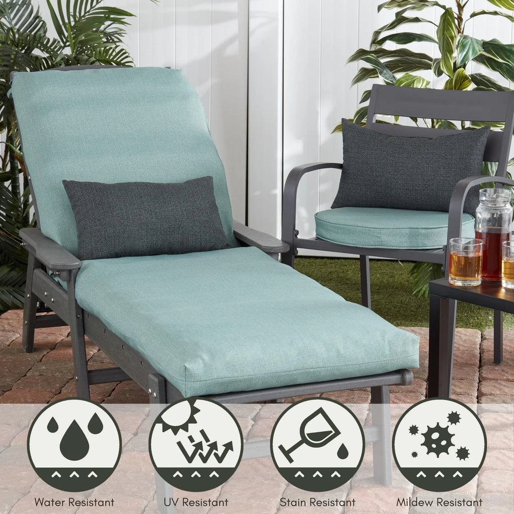 18" x 18" Seaglass Round Outdoor Chair Pad Set of 2 A161856