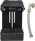 Black Pool Water Leveler with Stainless Steel Hose and Brass Connector N322036