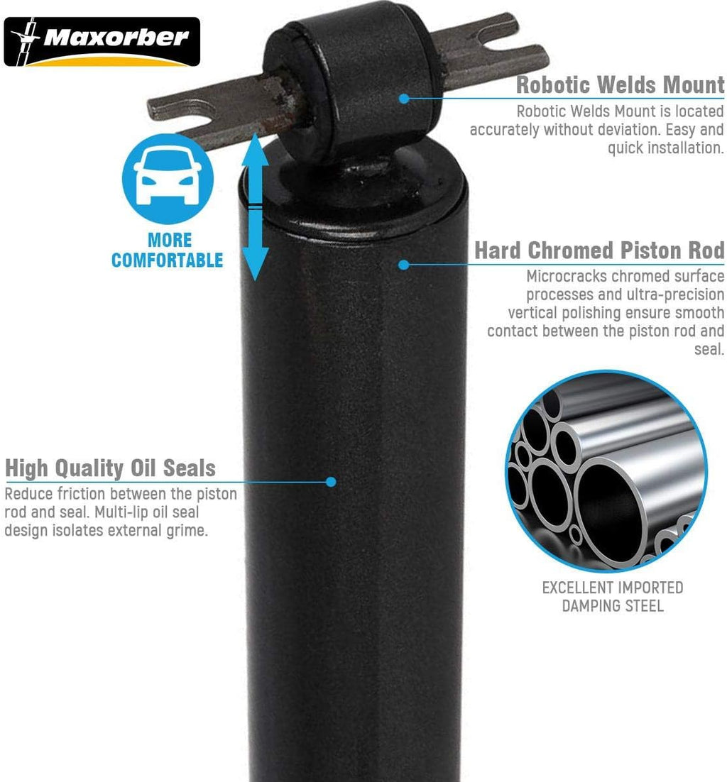 Rear Set Shocks Struts Absorber Pack of 2 W53497