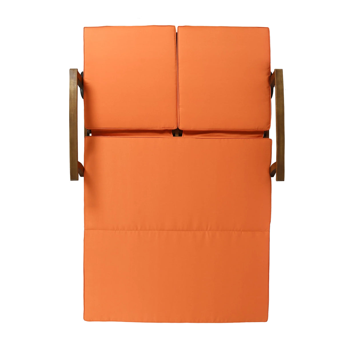 Double Chaise Lounge with Orange Cushions D759