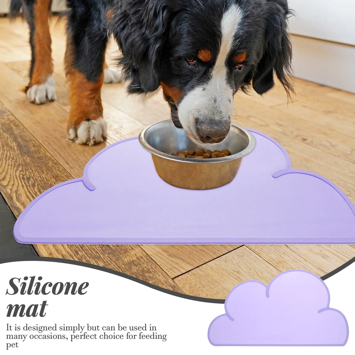 Purple Silicone Pet Placemat Mats Set of 4 I9021