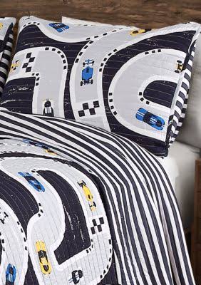 Navy Quilt Set Twin B2508