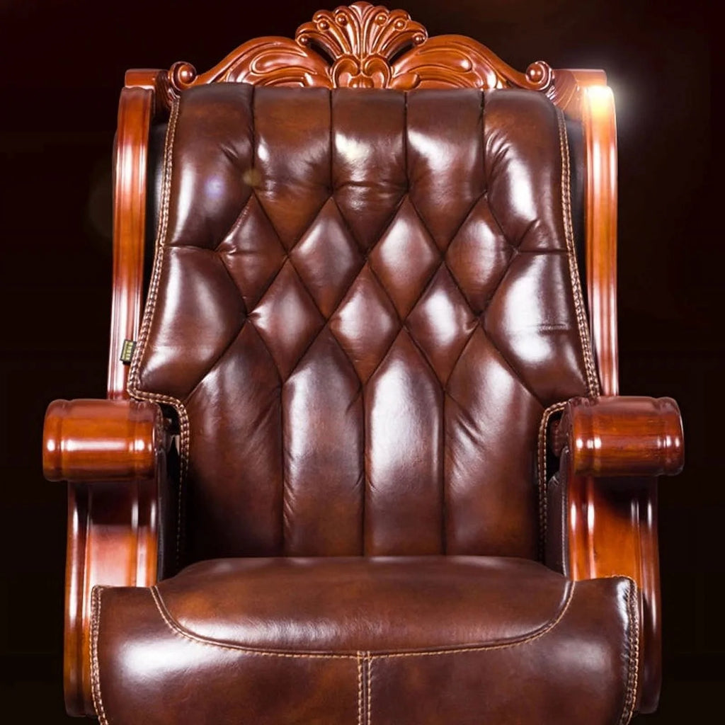 Foldable Swivel Leather Lounge Recliner W299