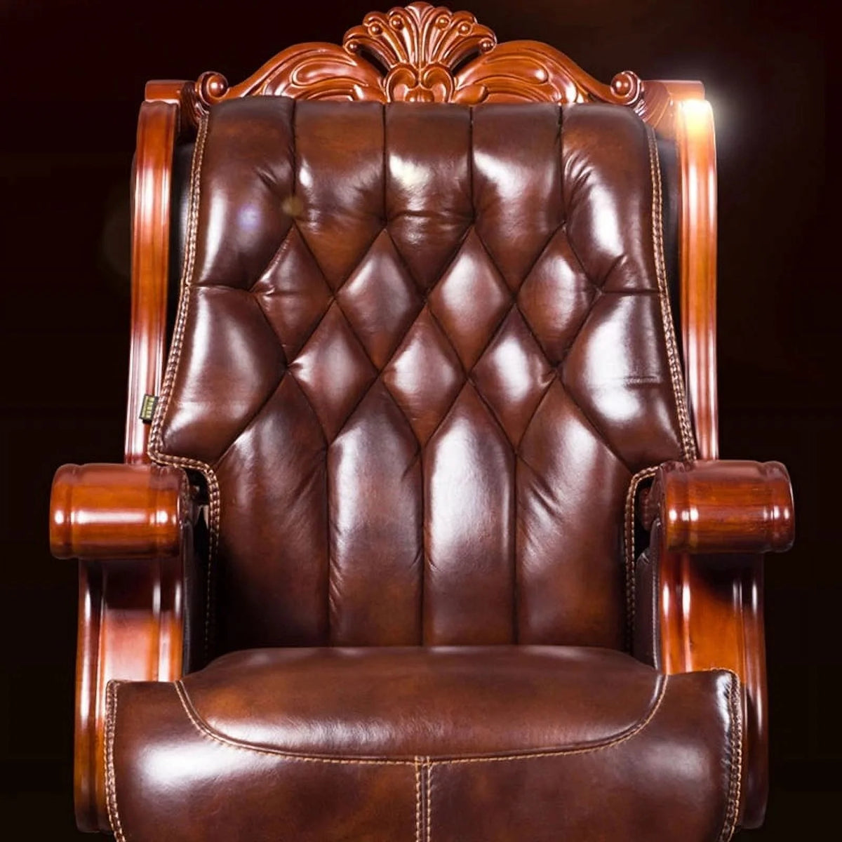 Foldable Swivel Leather Lounge Recliner W299