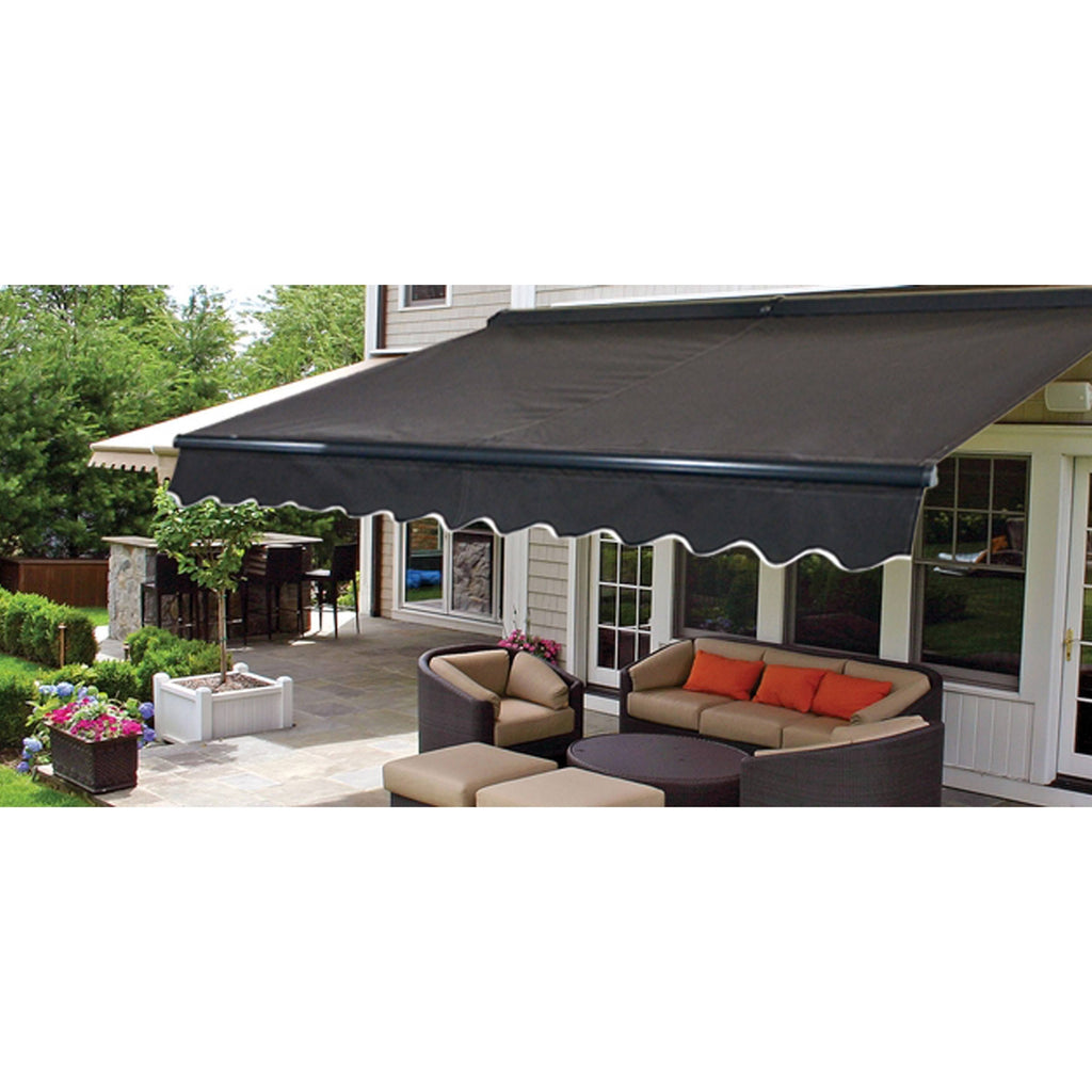 Motorized Retractable Awning Black Y83559