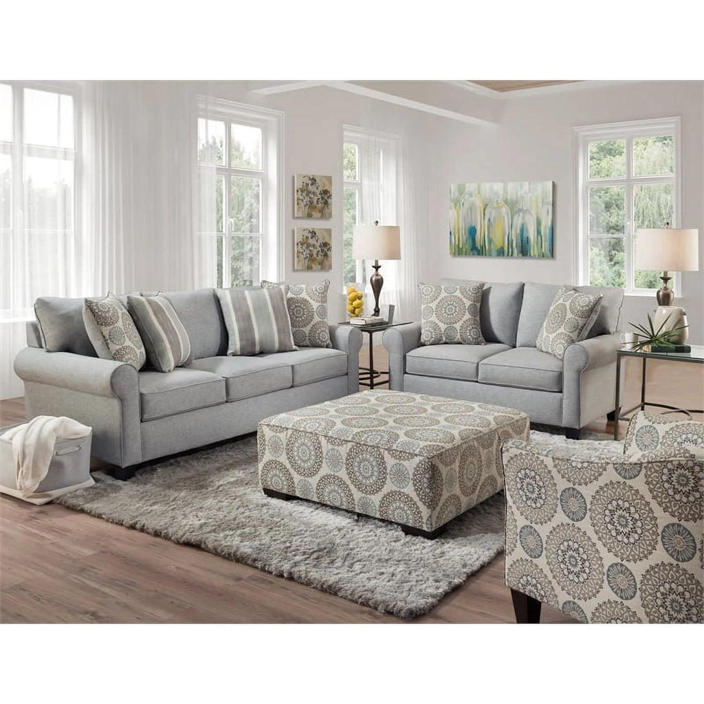 Gray Sofa with Accent Pillows J3325