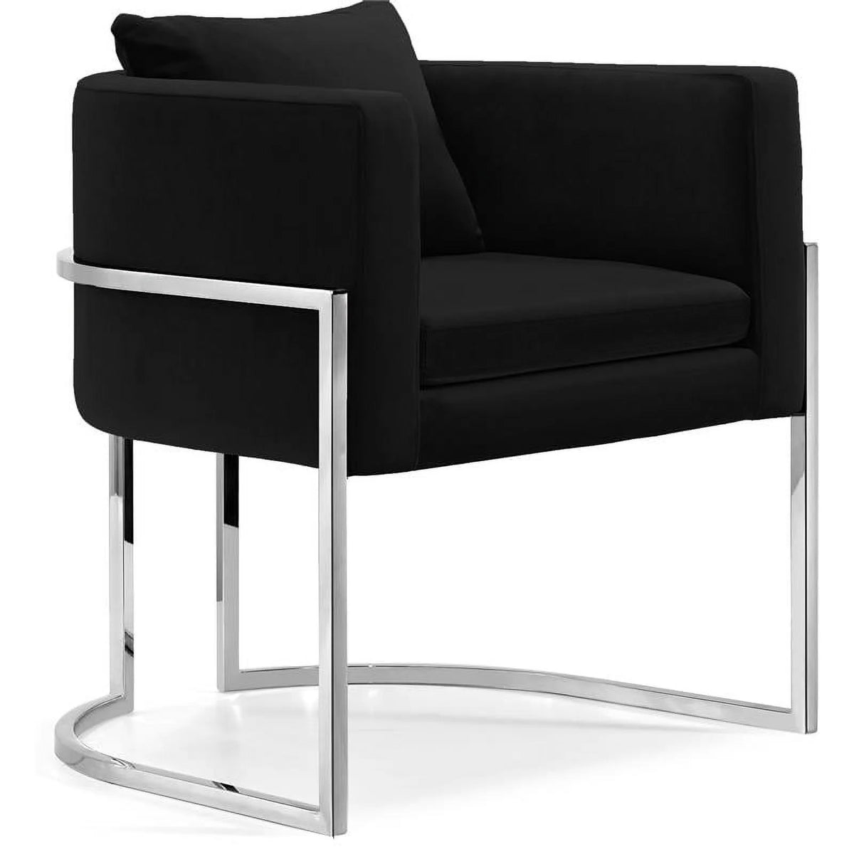 Black Velvet Accent Chair C93736