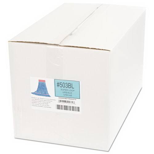 Blue Microfiber Tube Wet Mops, 15 x 2, 12/Carton E248167