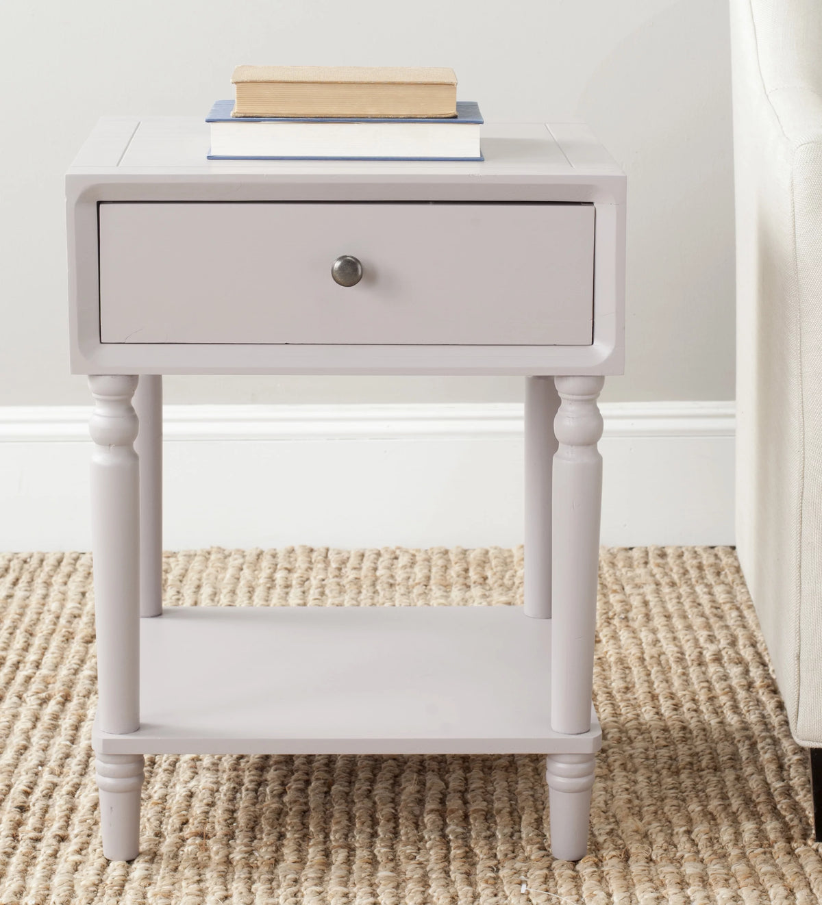 Rustic Nightstand with Storage Drawer C359