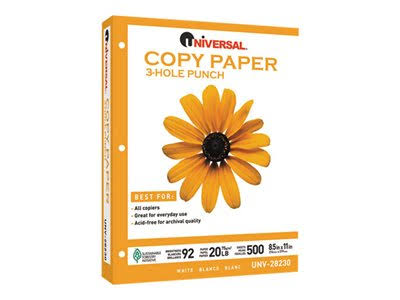 3-Hole Punch White Copy Paper 5000 Sheets/Carton I450