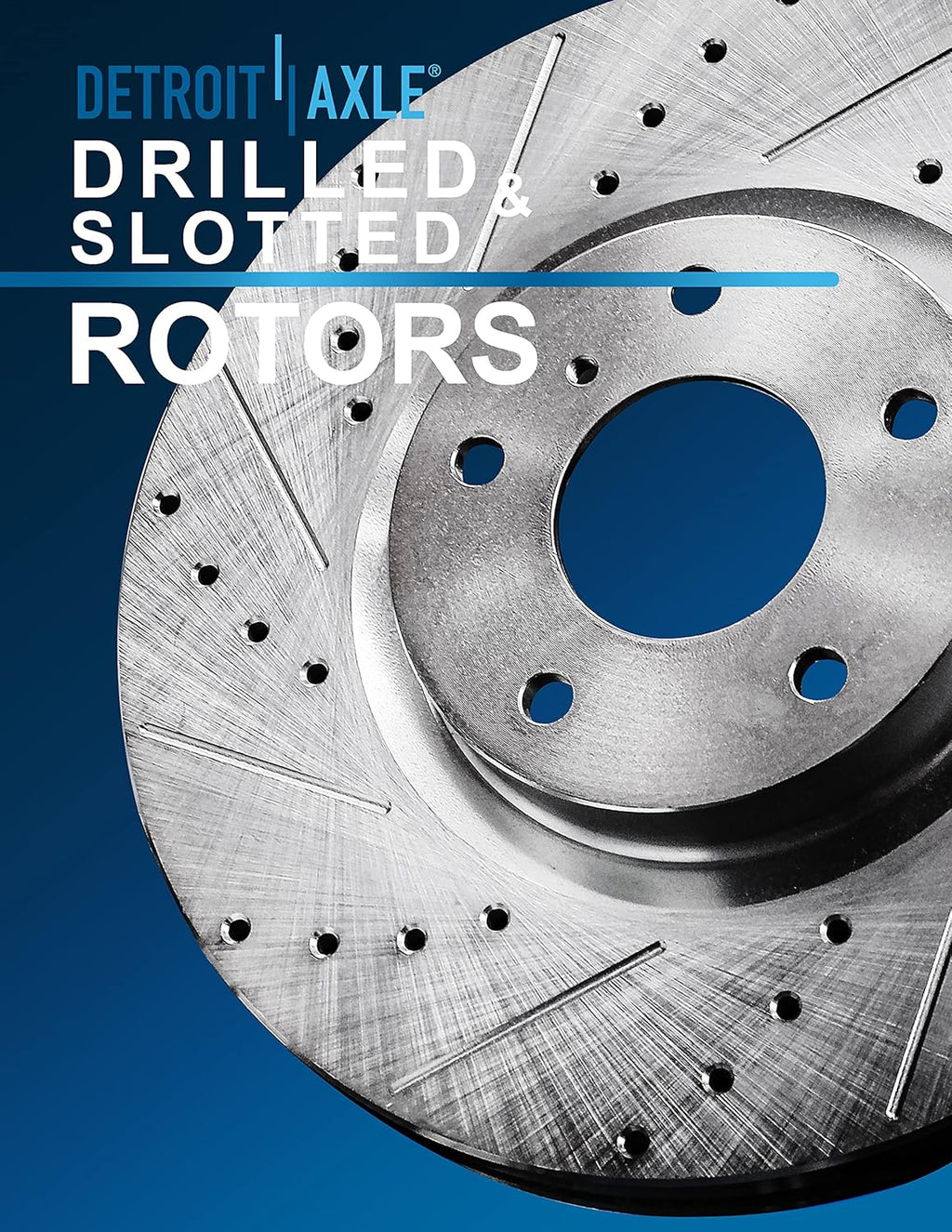 Front Drilled & Slotted Brake Kit Rotors & Ceramic Pads with Hardware & Cleaner for Ford Escape O4892