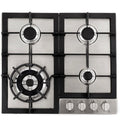 24 in. Stainless Steel Drop-In Gas Cooktop with 4 Burners P890519